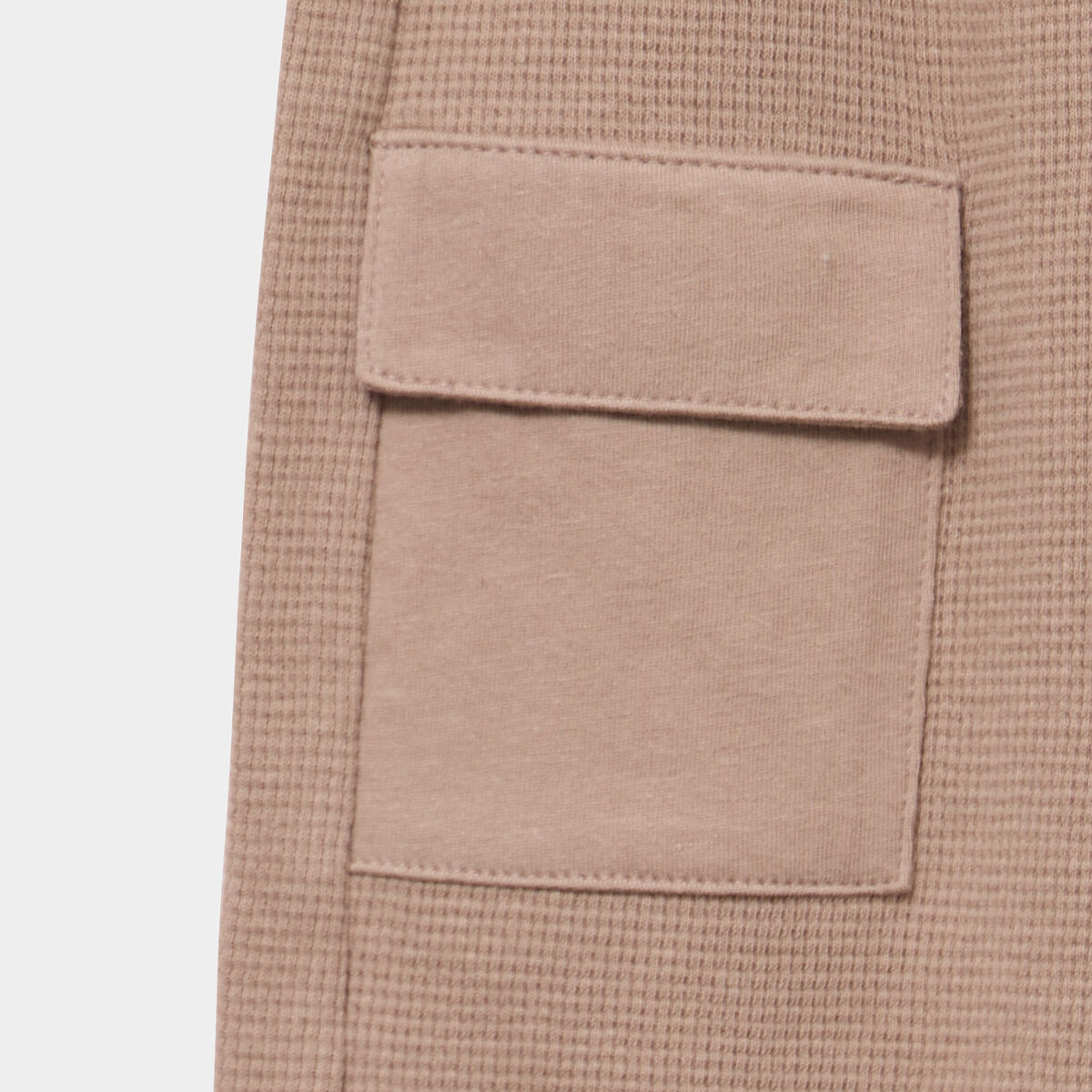 Pantalon droit bas resserr&eacute; coton taupe b&eacute;b&eacute; gar&ccedil;on