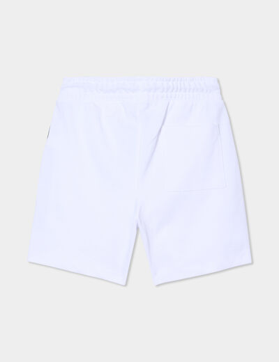 Bermuda de jogging regular coton blanc garçon