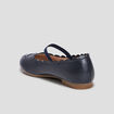 Ballerines en cuir détail étoile Creeks bleu marine fille