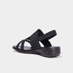 Sandales talons compens&eacute;s noir femme