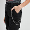 Pantalon cargo avec chaîne noir femme
