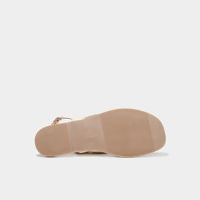 Sandales brides croisées en cuir blanc femme
