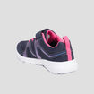 Baskets running à scratchs bleu marine fille
