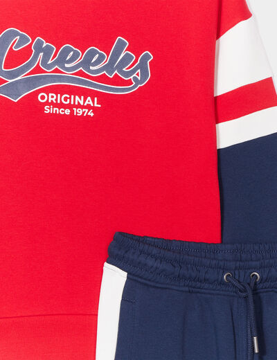 ensemble jogging molleton Creeks bleu marine garçon