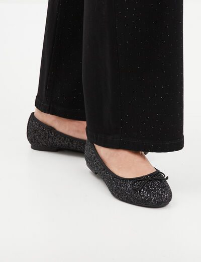 Ballerines à paillettes noir femme