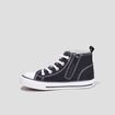 Tennis montantes en toile bout renforc&eacute; noir fille