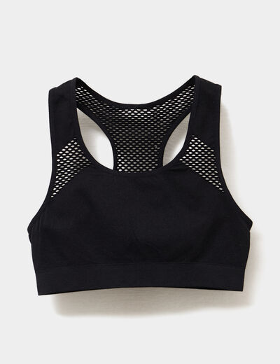 Brassière dos nageur noir fille