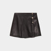Jupe-short simili cuir noir femme