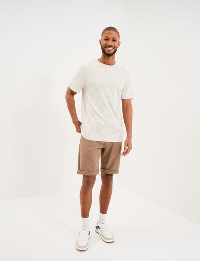 T-shirt manches courtes col rond gris homme