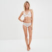 Shorty à dentelle blanc femme