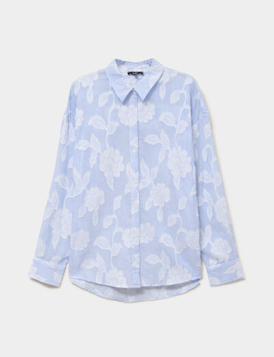 Chemise manches longues coton blanc femme