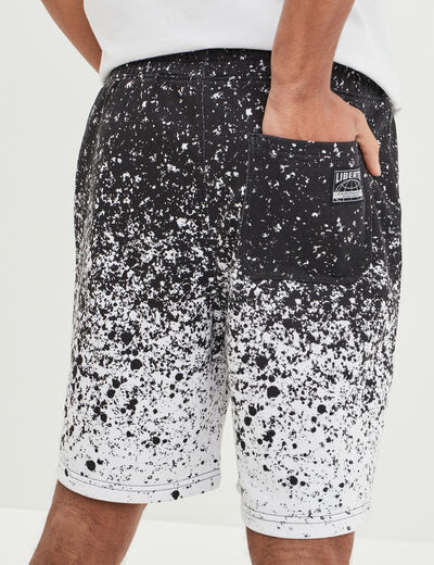 Short jogging droit à coulisse blanc homme