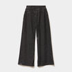 Pantalon large &agrave; strass gris argent fille