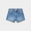 Short en jean taille ajustable coton denim stone fille