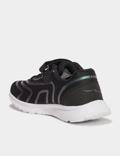 Baskets running à scratchs RUN-UP noir garçon