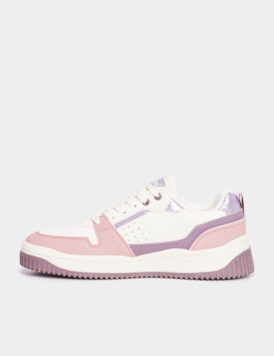 Tennis basses semelle plate épaisse violet femme