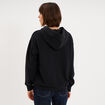 Sweat zipp&eacute; &agrave; capuche noir femme