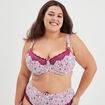 Soutien-gorge corbeille microfibre beige femme grande taille