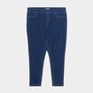 Jegging taille haute matière recyclée bleu femme grande taille