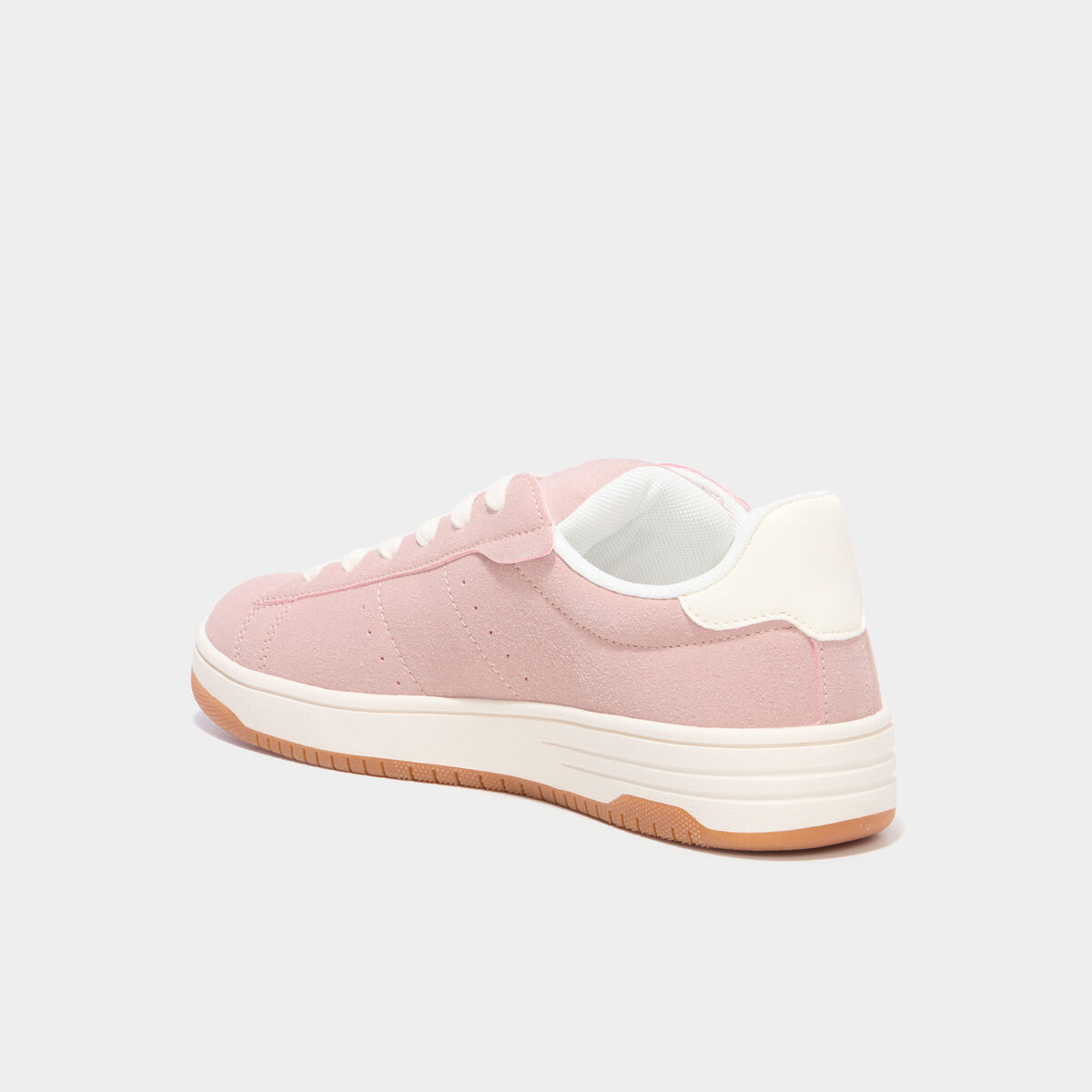 Tennis basses &agrave; lacets rose femme