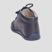 Bottillons à lacets en cuir bleu marine bébé garçon