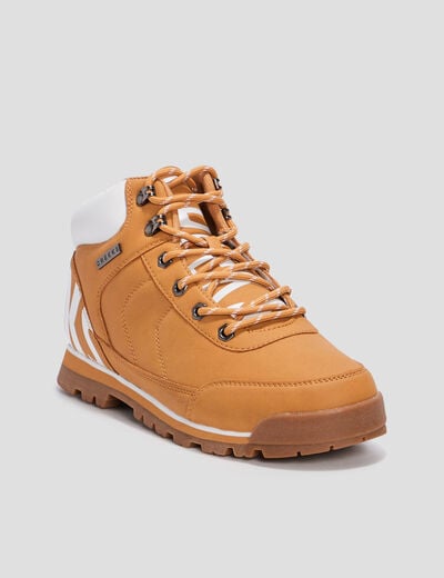 Boots à lacet jaune homme
