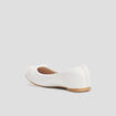 Ballerines &agrave; noeuds blanc fille