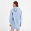 Robe sweat à capuche bleu clair femme