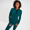 Veste de sport ajust&eacute;e avec fermeture vert canard femme