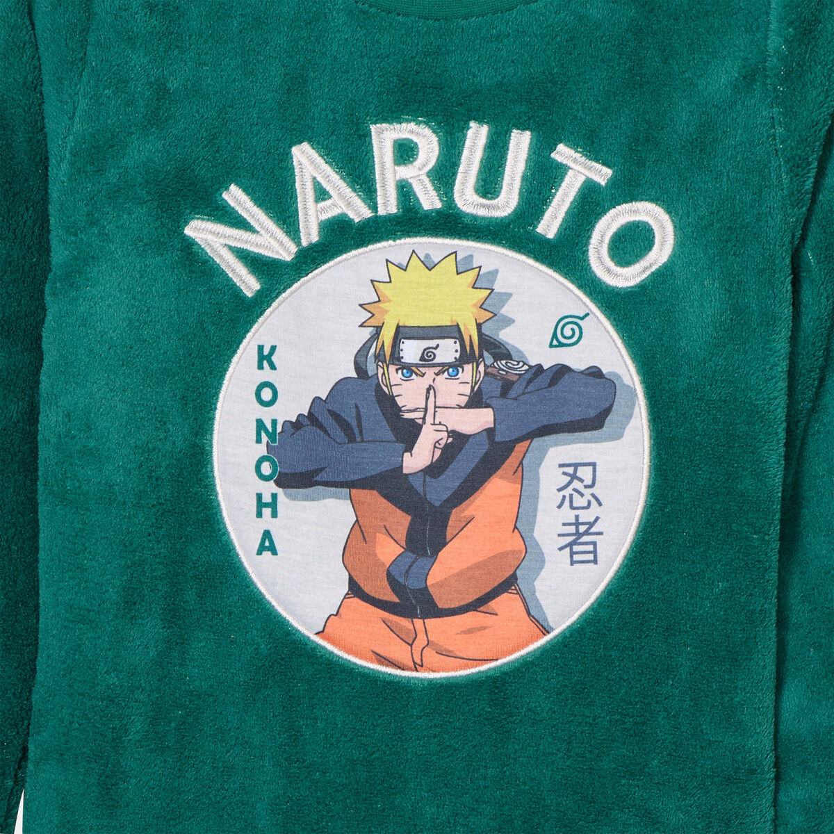 Coffret ensemble pyjama 3 pi&egrave;ces Naruto vert gar&ccedil;on