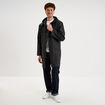 Parka imperm&eacute;able coupe-vent &agrave; capuche noir homme