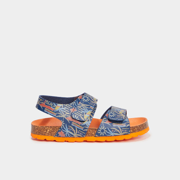 Sandales à scratchs Kickers bleu marine garçon