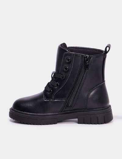 Boots à lacets noir fille