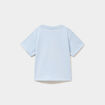 T-shirt col rond coton Les Sisters bleu ciel fille