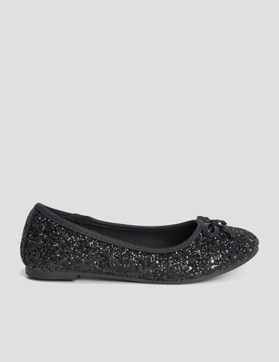Ballerines à paillettes noir fille