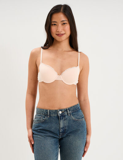 Soutien-gorge embo&icirc;tant padd&eacute; rose clair femme