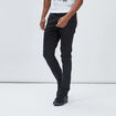 Pantalon droit en coton stretch gris fonc&eacute; homme