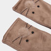 Gants avec pompons taupe femme