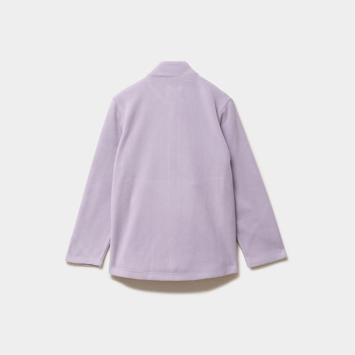 Gilet effet polaire zipp&eacute; col montant mauve fille