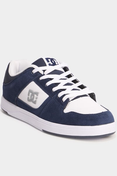 Baskets en cuir su&eacute;dine antid&eacute;rapantes bleu marine homme