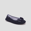 Chaussons ballerines Isotoner bleu marine femme