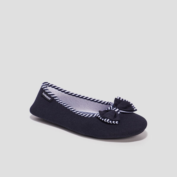 chaussons ballerines isotoner bleu marine femme Chaussons ballerines Isotoner bleu marine femme