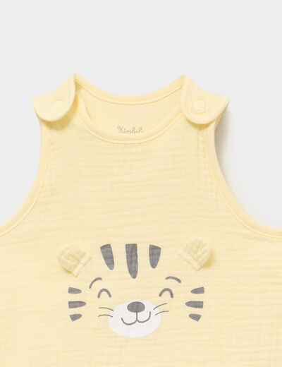 Gigoteuse sans manches gaze coton TOG 1 jaune clair b&eacute;b&eacute;