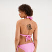 Haut de maillot de bain forme triangle rose clair femme