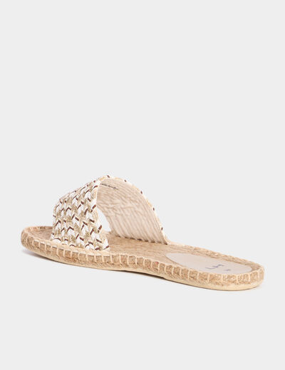 Mules à semelles cordes multicolore femme