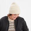 Bonnet tricot&eacute; ivoire femme