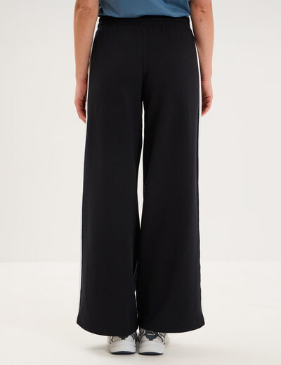 Pantalon de jogging molletonn&eacute; Kappa noir femme