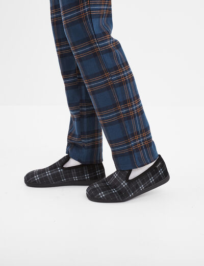 Chaussons fourrés Isotoner bleu homme