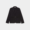 Veste blazer droite boutonn&eacute;e 2 poches noir femme