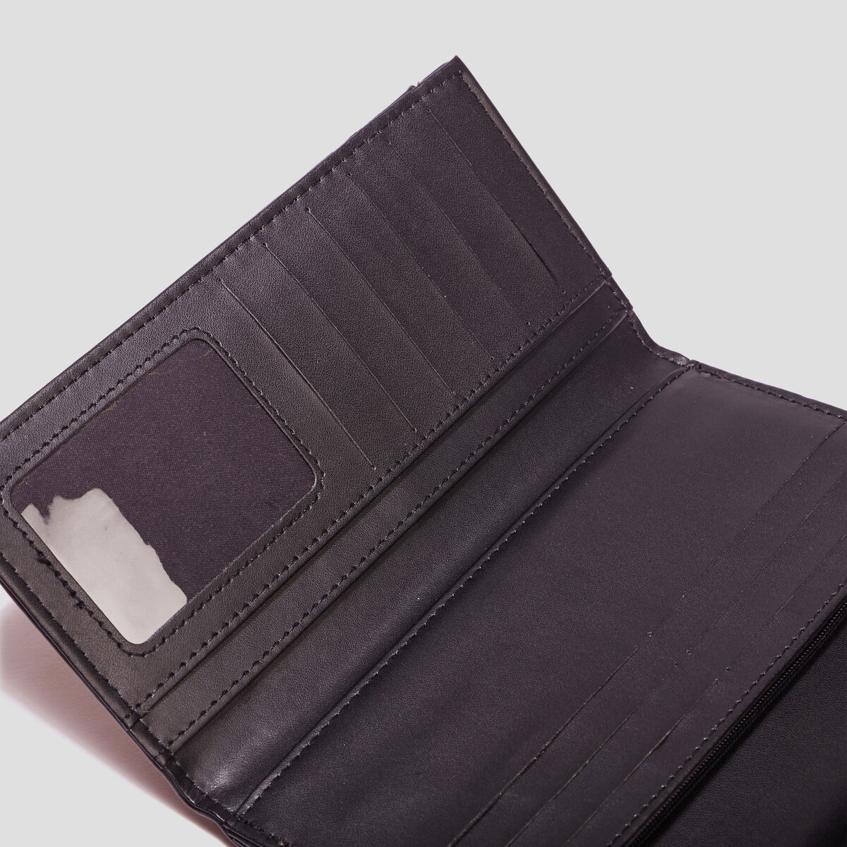 Portefeuille avec rabat marron cognac femme